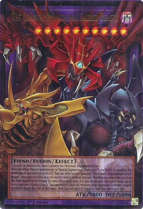 The Chaotic Phantasmal Sacred Beasts CORI-EN029 card from Chaos Origins