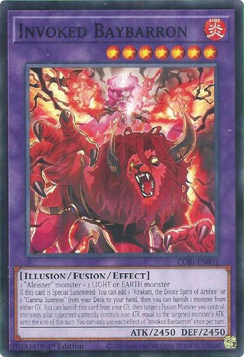 Invoked Baybarron CORI-EN031 card from Chaos Origins