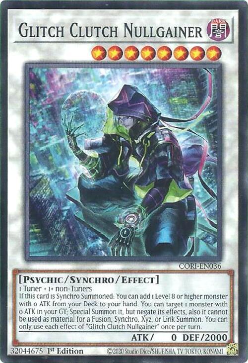 Glitch Clutch Nullgainer CORI-EN036 card from Chaos Origins