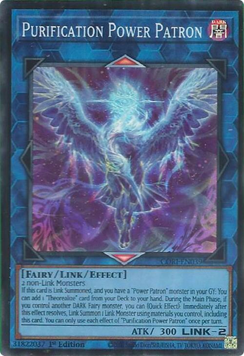 Purification Power Patron CORI-EN039 card from Chaos Origins