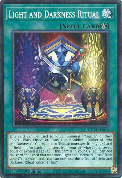 Light and Darkness Ritual CORI-EN044 card from Chaos Origins
