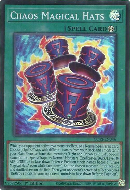 Chaos Magical Hats CORI-EN046 card from Chaos Origins