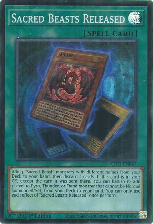 Sacred Beasts Released CORI-EN047 card from Chaos Origins