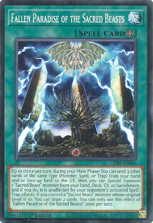 Fallen Paradise of the Sacred Beasts CORI-EN048 card from Chaos Origins