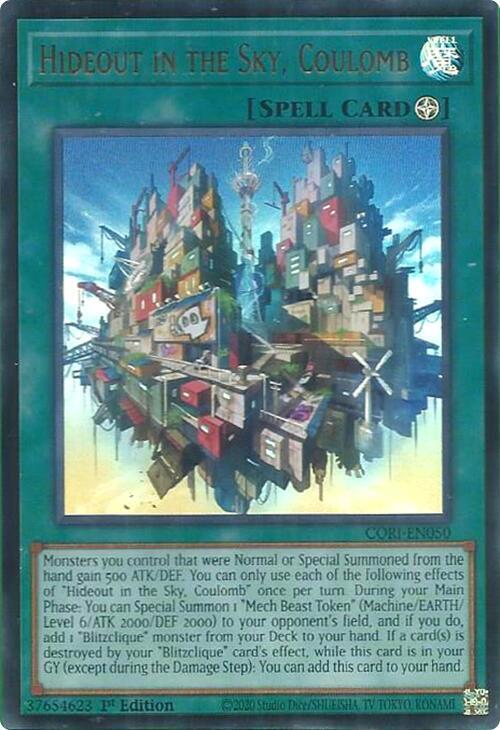 Hideout in the Sky, Coulomb CORI-EN050 card from Chaos Origins