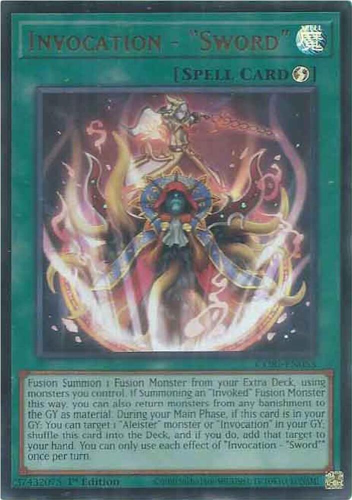 Invocation - "Sword" CORI-EN053 card from Chaos Origins