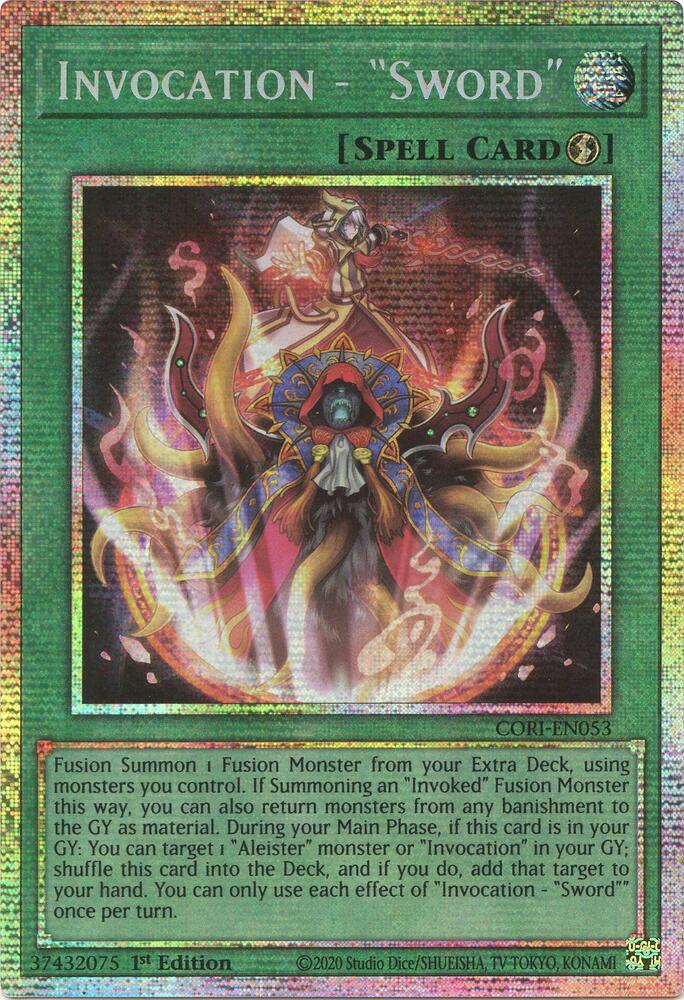 Invocation - "Sword" (Starlight Rare) CORI-EN053 card from Chaos Origins