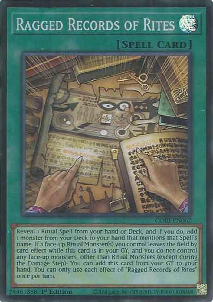 Ragged Records of Rites CORI-EN062 card from Chaos Origins