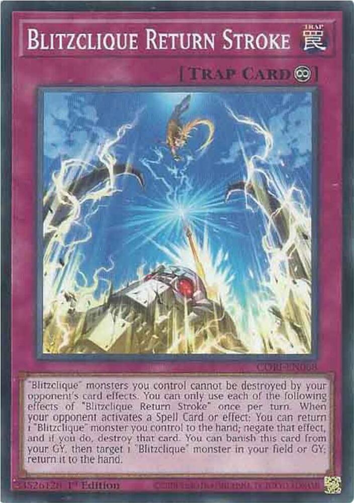 Blitzclique Return Stroke CORI-EN068 card from Chaos Origins