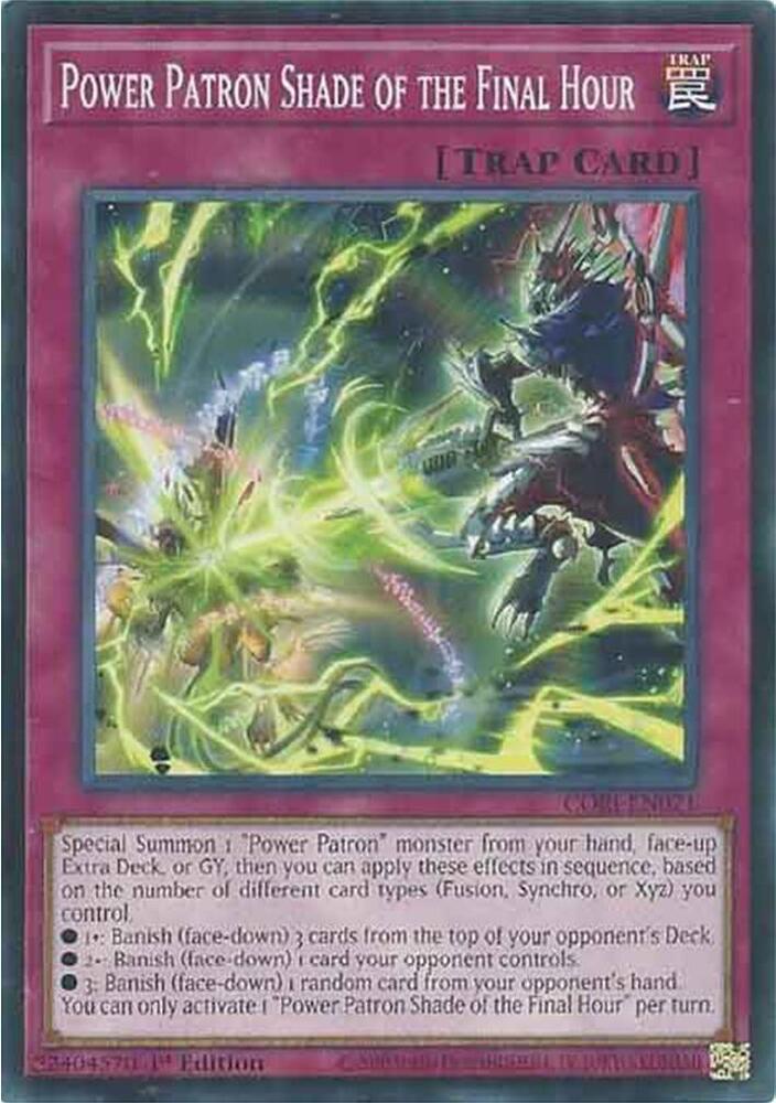 Power Patron Shade of the Final Hour CORI-EN071 card from Chaos Origins