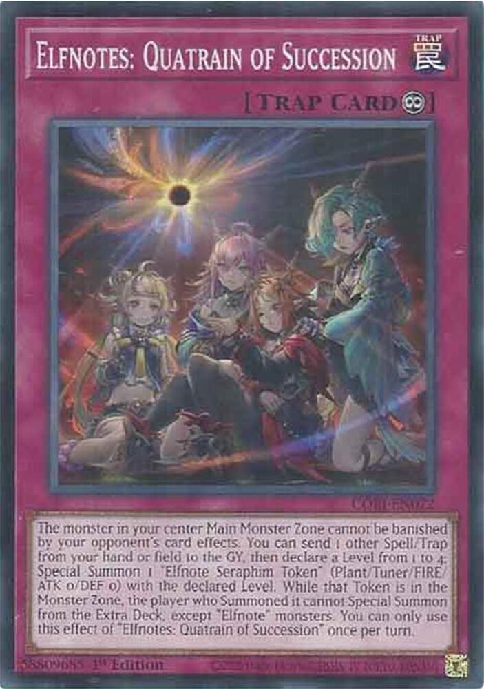 Elfnotes: Quatrain of Succession CORI-EN072 card from Chaos Origins