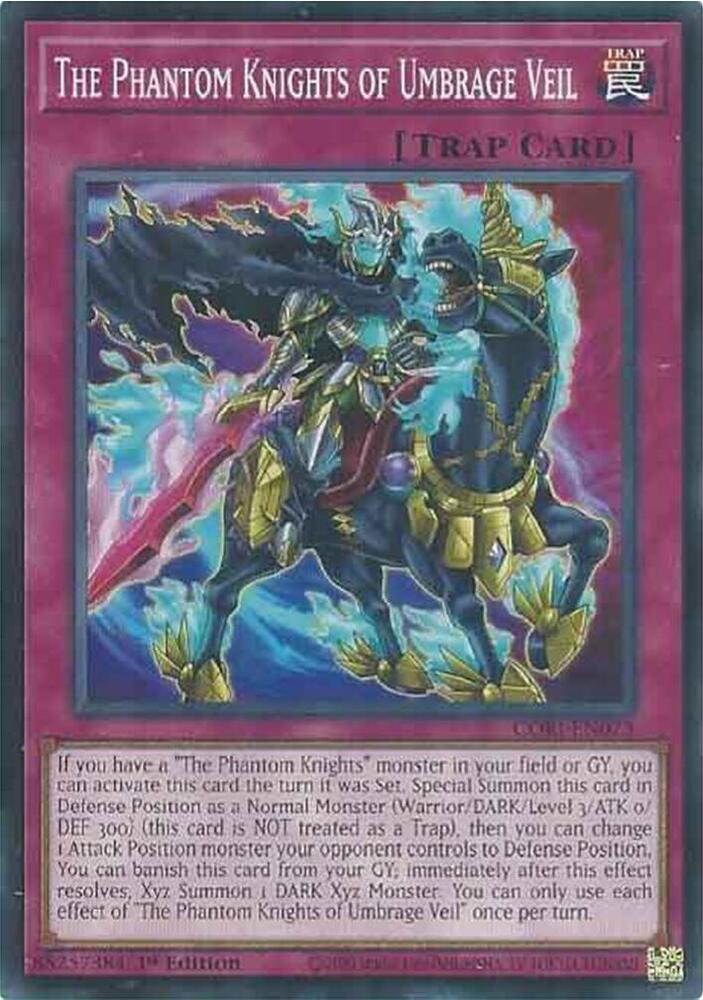 The Phantom Knights of Umbrage Veil CORI-EN073 card from Chaos Origins
