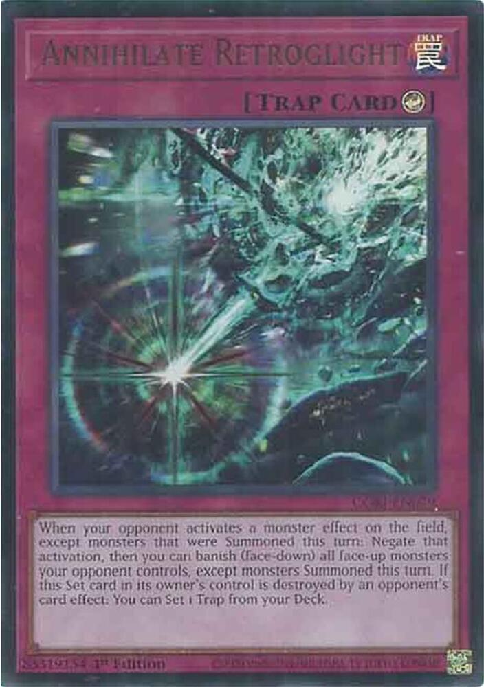 Annihilate Retroglight CORI-EN079 card from Chaos Origins