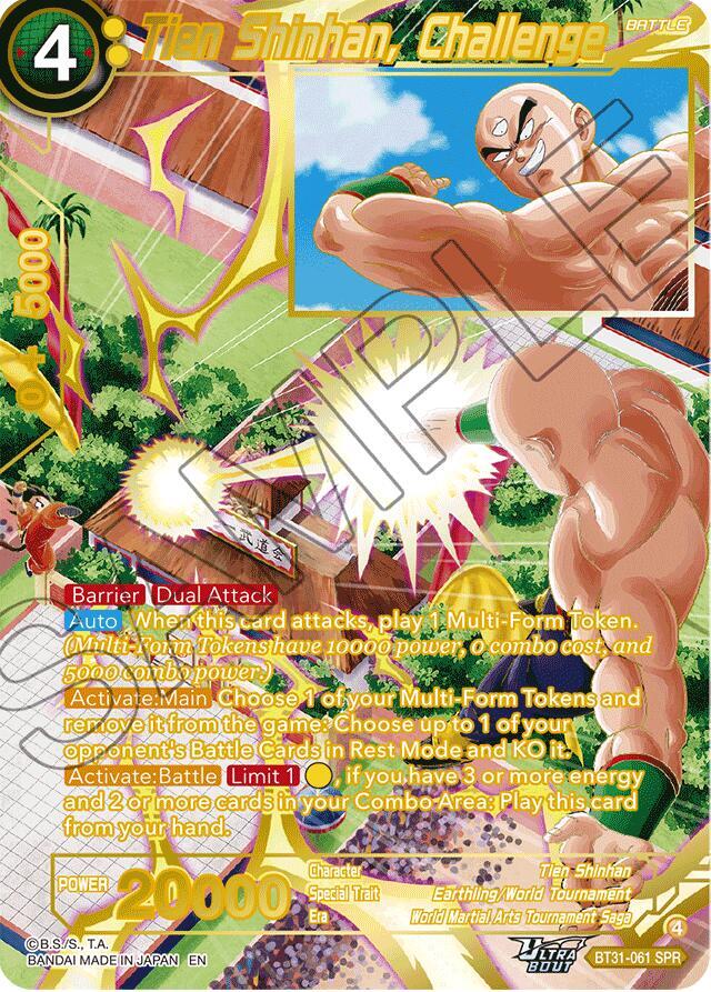 Tien Shinhan, Challenge (SPR) BT31-061 card from Impact Beyond Dimensions