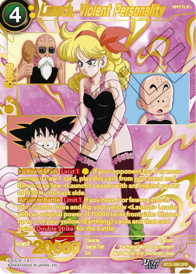 Launch, Violent Personality (SPR) BT31-066 card from Impact Beyond Dimensions