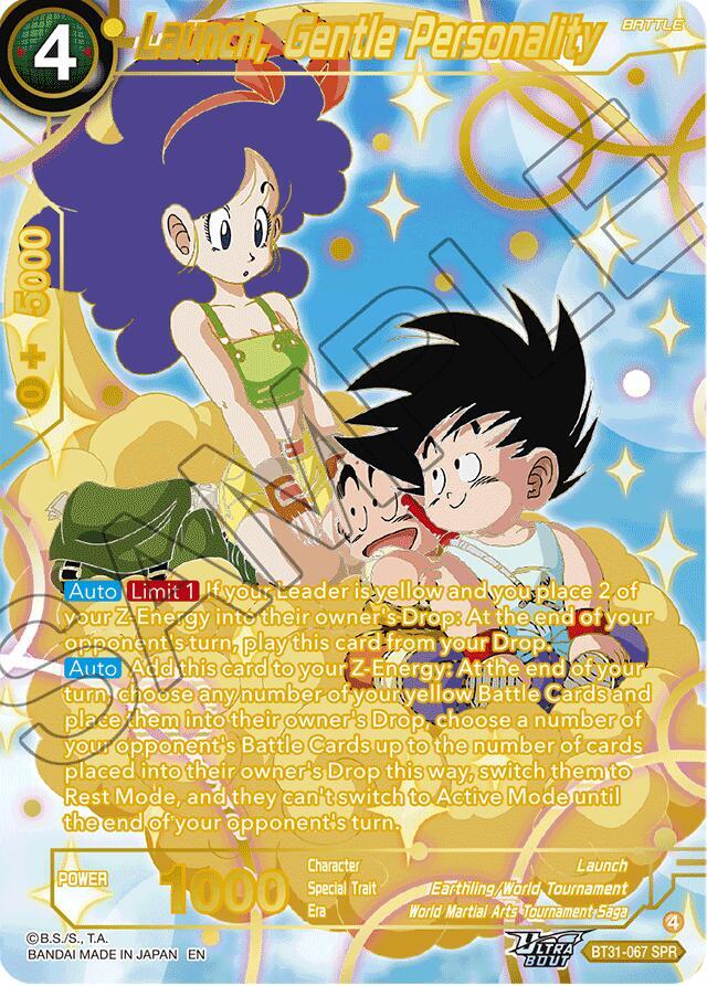 Launch, Gentle Personality (SPR) BT31-067 card from Impact Beyond Dimensions