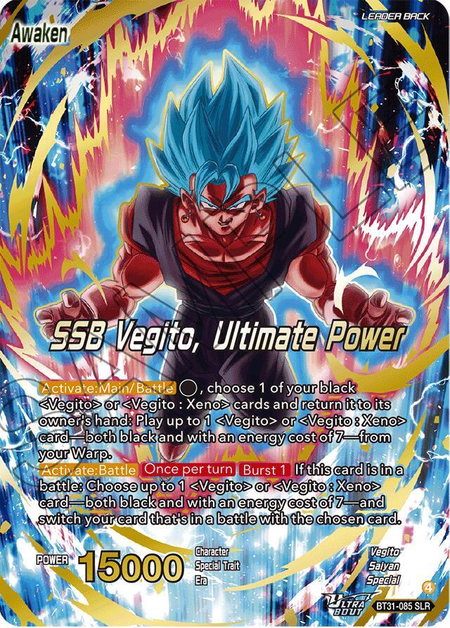 Vegito // SSB Vegito, Ultimate Power (SLR) BT31-085 card from Impact Beyond Dimensions