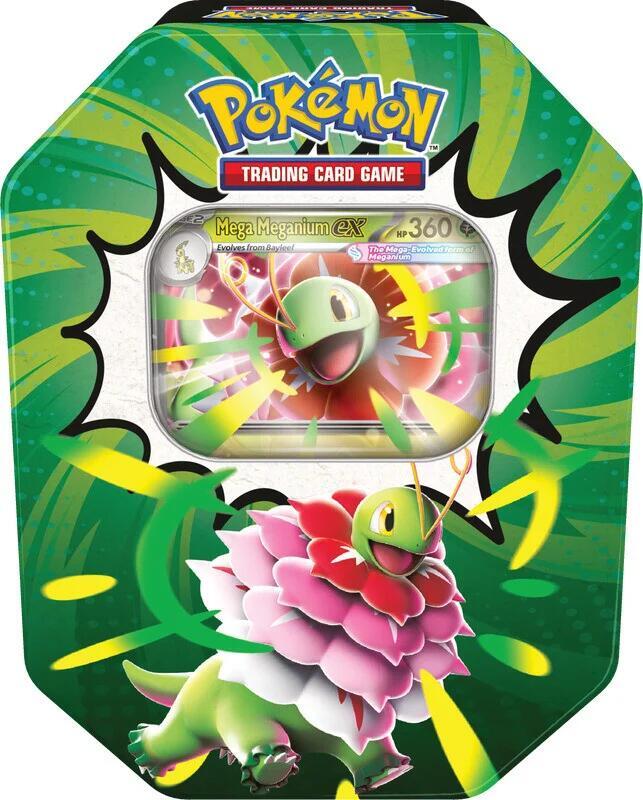 Ascended Heroes Tin [Mega Meganium ex] card from ME: Ascended Heroes
