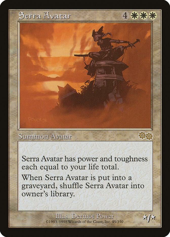 Serra Avatar 45 card from Urza's Saga
