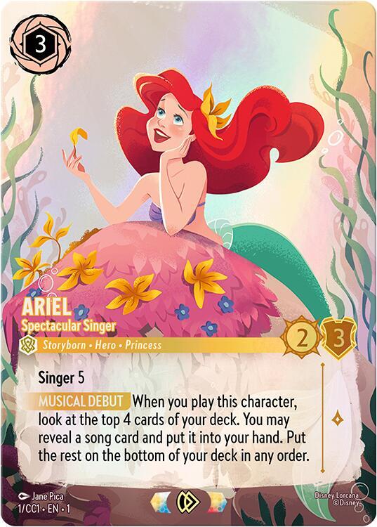 Ariel - Spectacular Singer 1 card from Disney Lorcana Promo Cards