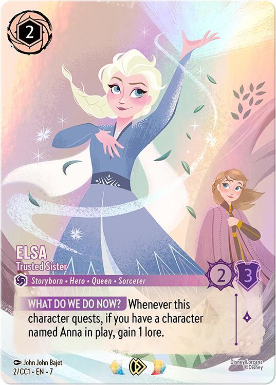 Elsa - Trusted Sister 2 card from Disney Lorcana Promo Cards