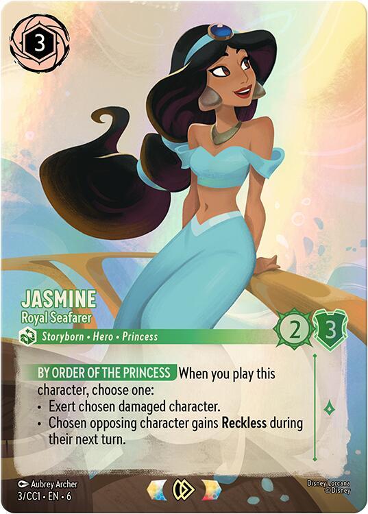 Jasmine - Royal Seafarer 3 card from Disney Lorcana Promo Cards