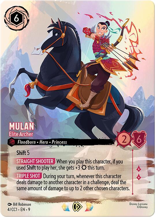 Mulan - Elite Archer 4 card from Disney Lorcana Promo Cards