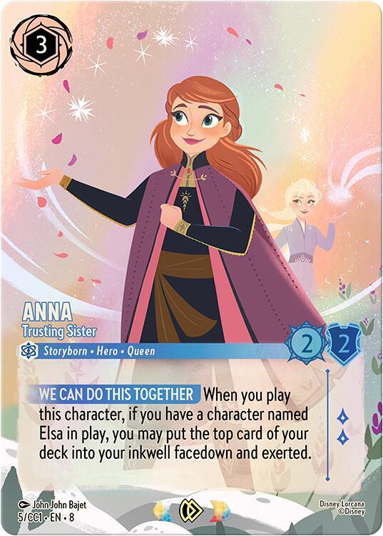 Anna - Trusting Sister 5 card from Disney Lorcana Promo Cards