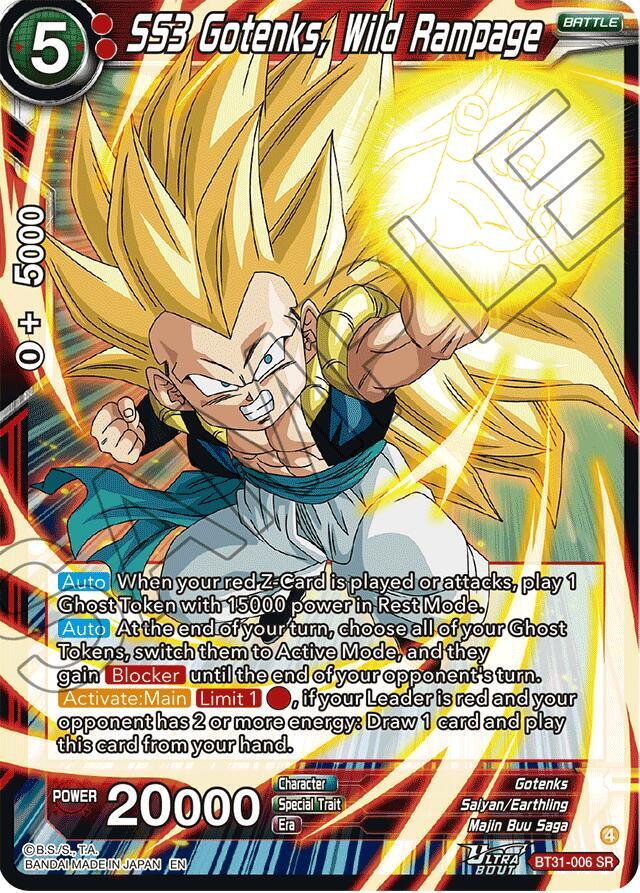 SS3 Gotenks, Wild Rampage BT31-006 card from Impact Beyond Dimensions