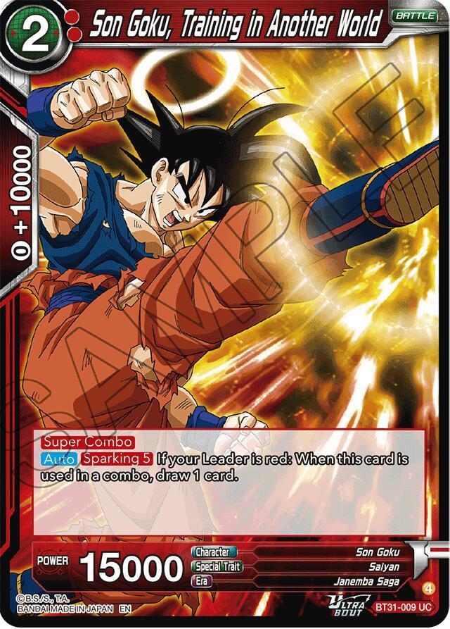 Son Goku, Training in Another World BT31-009 card from Impact Beyond Dimensions