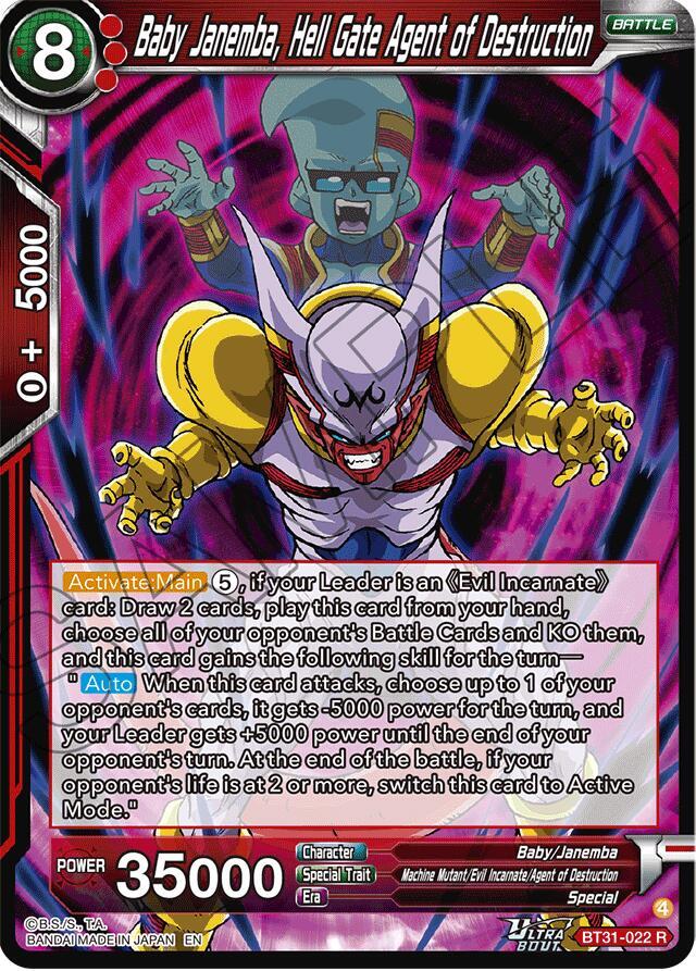 Baby Janemba, Hell Gate Agent of Destruction BT31-022 card from Impact Beyond Dimensions