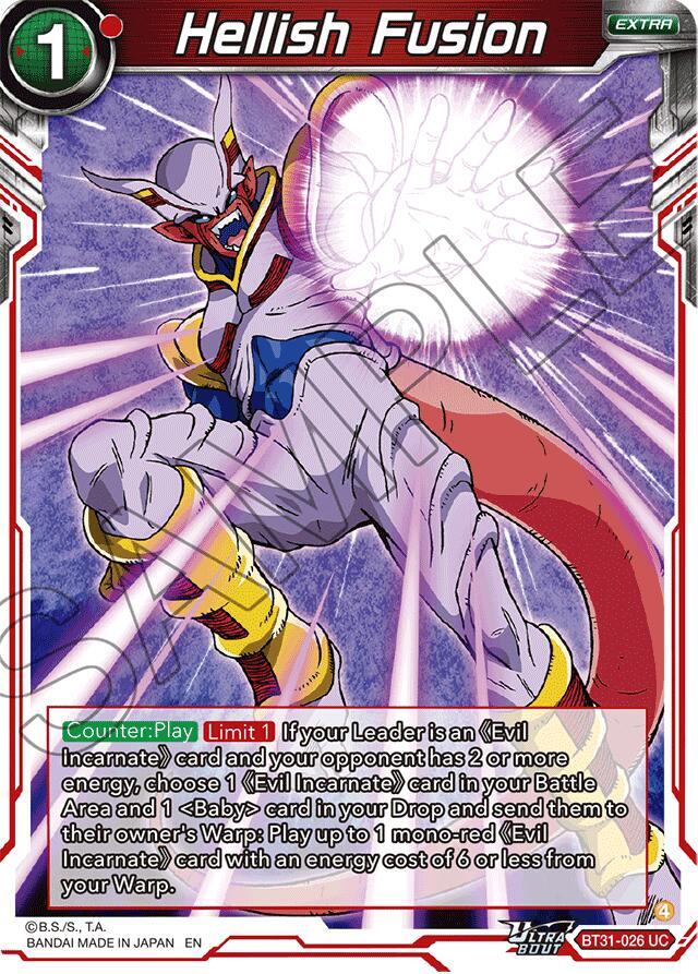 Hellish Fusion BT31-026 card from Impact Beyond Dimensions