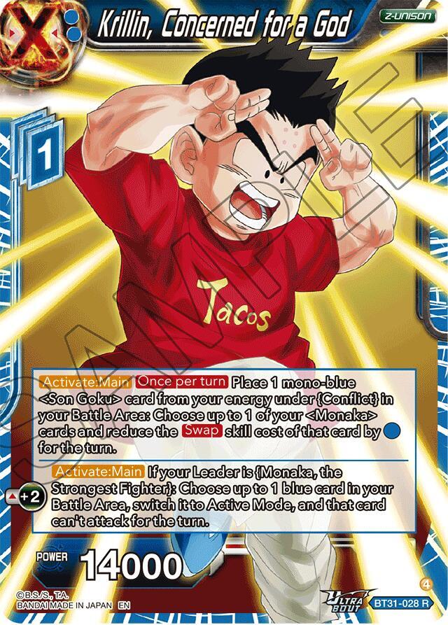 Krillin, Concerned for a God BT31-028 card from Impact Beyond Dimensions