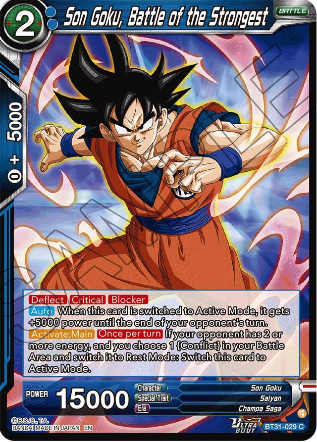 Son Goku, Battle of the Strongest BT31-029 card from Impact Beyond Dimensions