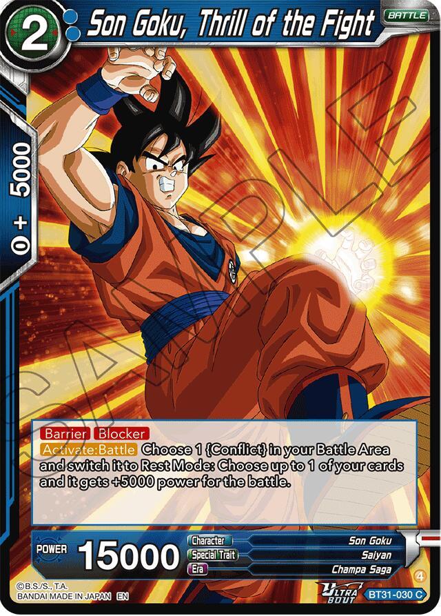 Son Goku, Thrill of the Fight BT31-030 card from Impact Beyond Dimensions