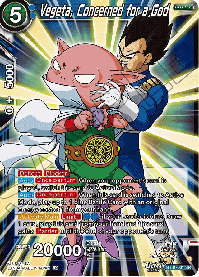 Vegeta, Concerned for a God BT31-031 card from Impact Beyond Dimensions