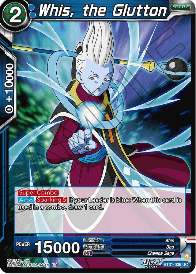 Whis, the Glutton BT31-036 card from Impact Beyond Dimensions