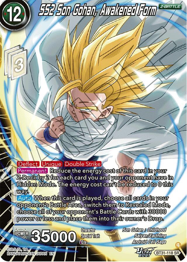 SS2 Son Gohan, Awakened Form BT31-118 card from Impact Beyond Dimensions