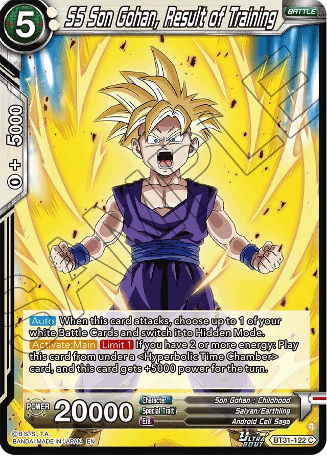 SS Son Gohan, Result of Training BT31-122 card from Impact Beyond Dimensions