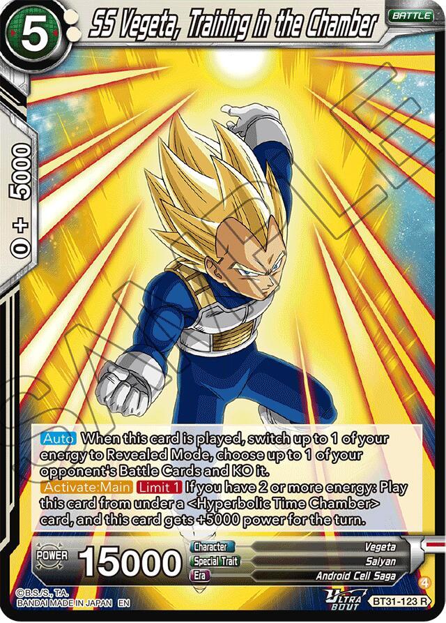 SS Vegeta, Training in the Chamber BT31-123 card from Impact Beyond Dimensions