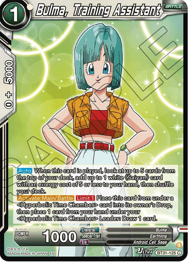 Bulma, Training Assistant BT31-125 card from Impact Beyond Dimensions