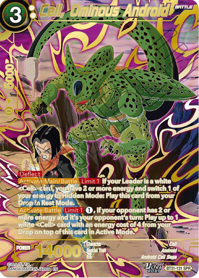 Cell, Ominous Android (SPR) BT31-131 card from Impact Beyond Dimensions