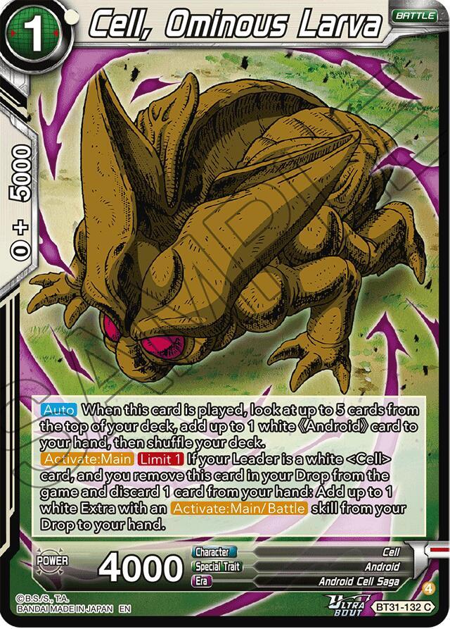 Cell, Ominous Larva BT31-132 card from Impact Beyond Dimensions