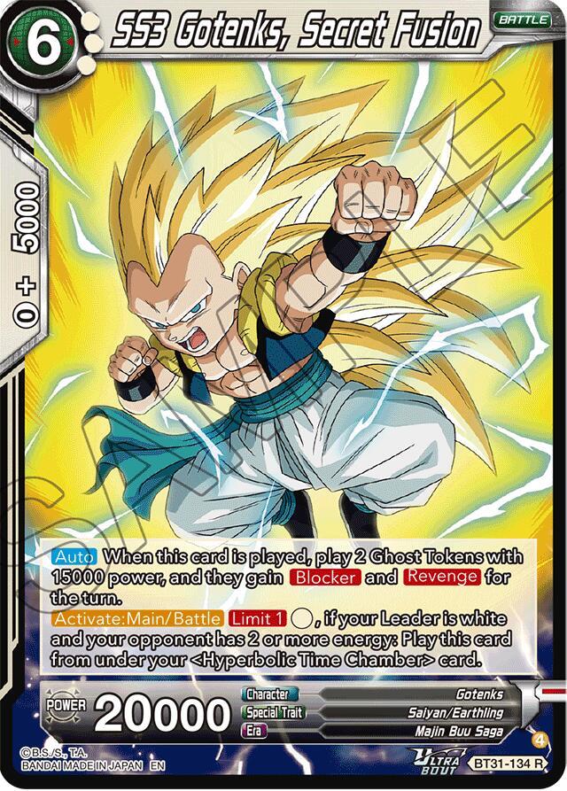 SS3 Gotenks, Secret Fusion BT31-134 card from Impact Beyond Dimensions