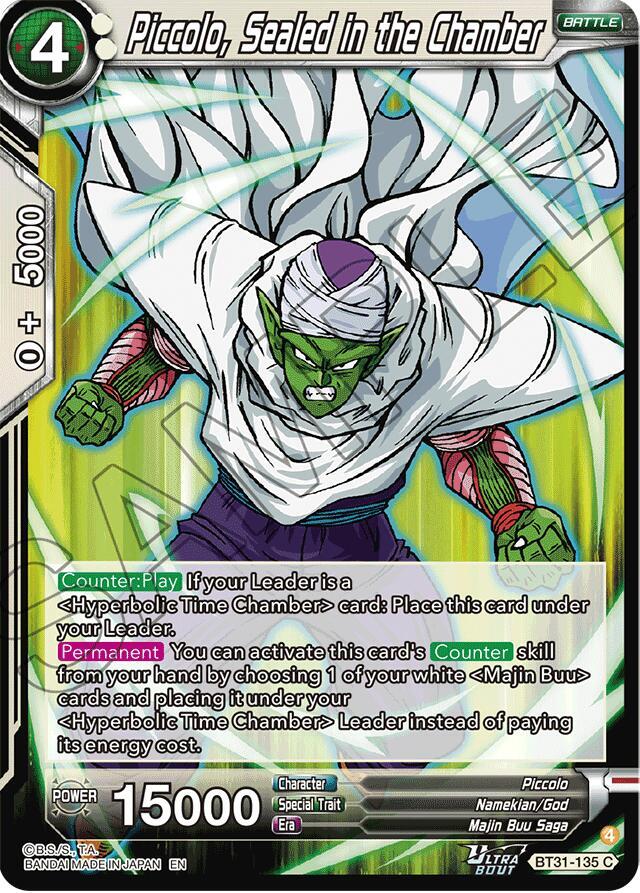 Piccolo, Sealed in the Chamber BT31-135 card from Impact Beyond Dimensions