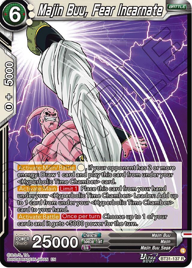 Majin Buu, Fear Incarnate BT31-137 card from Impact Beyond Dimensions
