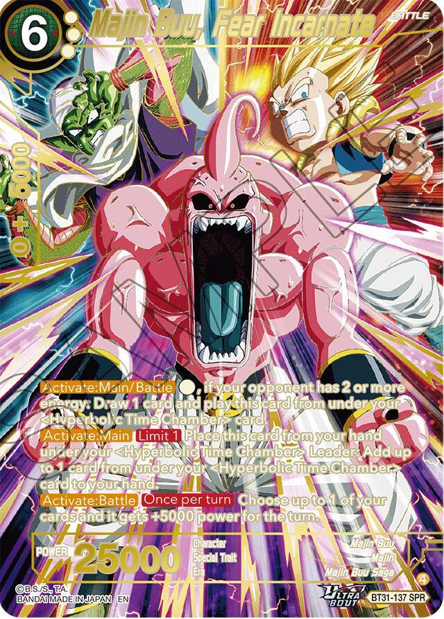 Majin Buu, Fear Incarnate (SPR) BT31-137 card from Impact Beyond Dimensions