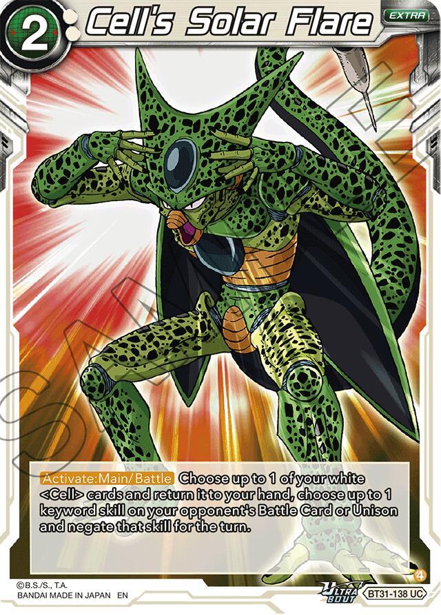 Cell's Solar Flare BT31-138 card from Impact Beyond Dimensions