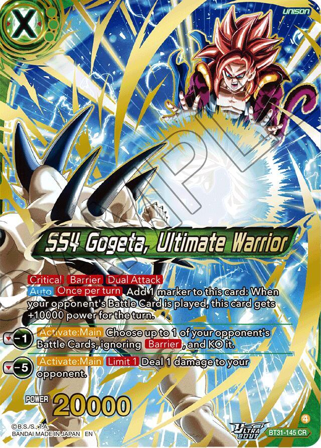 SS4 Gogeta, Ultimate Warrior BT31-145 card from Impact Beyond Dimensions