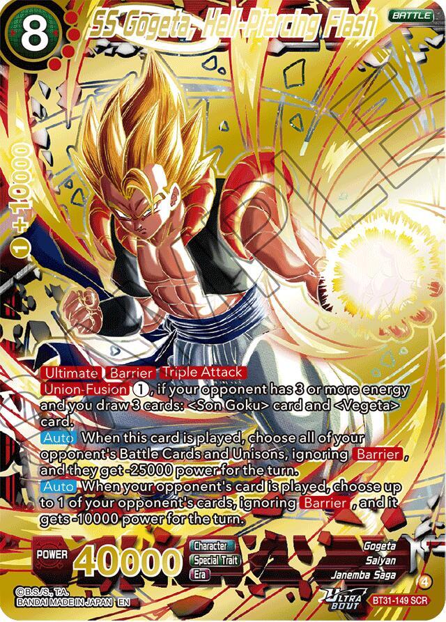 SS Gogeta, Hell-Piercing Flash BT31-149 card from Impact Beyond Dimensions